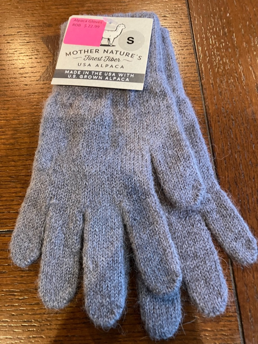 Mother Nature's Alpaca Light Purple Knit Gloves - Small